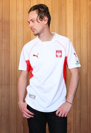 VINTAGE 1990S WHITE PUMA FOOTBALL SHIRT