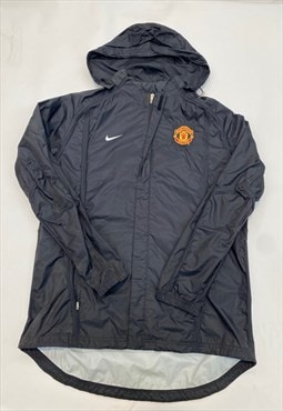 Vintage 90s Nike Manchester United Embroidered Mac Coat