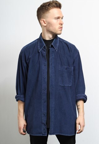 VINTAGE CORDUROY SHIRT BLUE