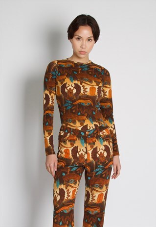 JEAN PAUL GAULTIER 1997 PRINTED EYE OF HORUS TOP