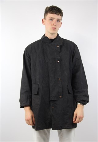 VINTAGE BLACK WAX JACKET