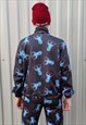 GODSON SLOGAN TRACK JACKET HANDMADE JESUS EMOJI BOMBER BLACK