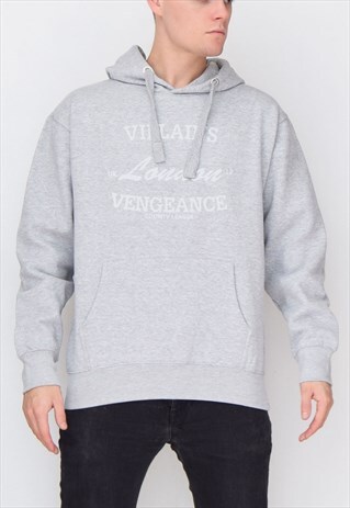 GREY LONDON LEAGUE (WHITE) HOODIE
