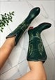 COWBOY BOOTS GREEN WESTERN COWGIRL BOOTS