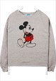 Disney 90's Mickey Mouse Crewneck Sweatshirt Large Grey