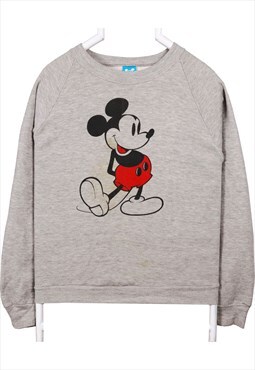 Disney 90's Mickey Mouse Crewneck Sweatshirt Large Grey
