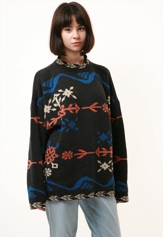 90S VINTAGE OLDSCHOOL SNOWEAR KNITWEAR SWEATER 15235