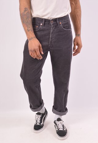 VINTAGE LEVI'S 551 CORDUROY TROUSERS BLACK