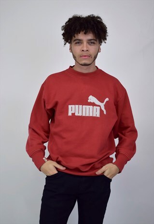 VINTAGE 90'S PUMA RED SWEATSHIRT