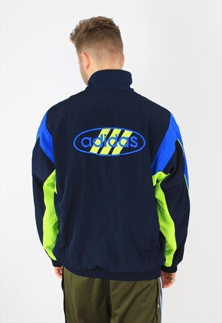ADIDAS VINTAGE BACK SPELLOUT SPORTS TRACK JACKET