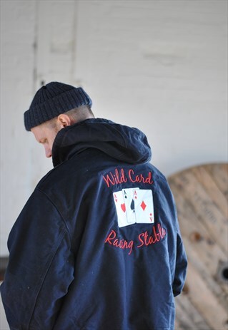 CARHARTT EMBROIDERED HOODED BOMBER JACKET