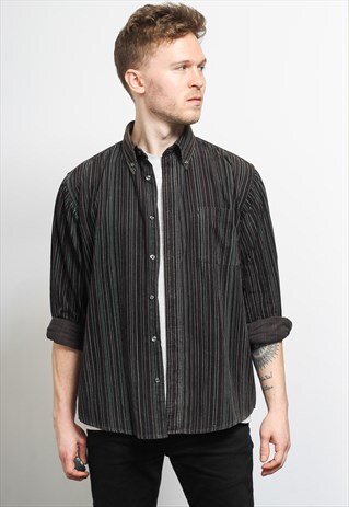VINTAGE CORDUROY CORD STRIPED SHIRT