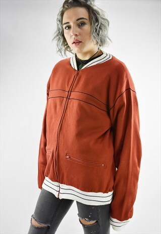 VINTAGE 80S UNISEX SOFTSTYLE COLLARLESS TRACK JACKET