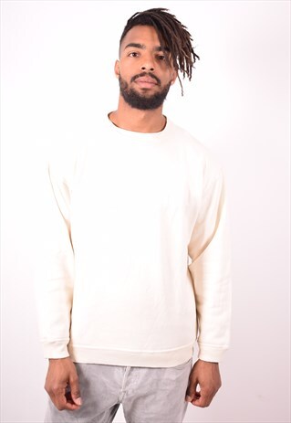 GIANFRANCO FERRE MENS VINTAGE SWEATSHIRT JUMPER LARGE WHITE