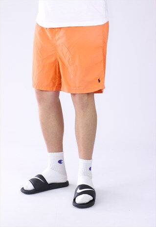 VINTAGE MENS POLO RALPH LAUREN SWIM LOGO SHORTS