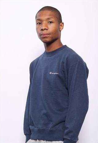 VINTAGE CHAMPION LOGO SWEATSHIRT NAVY BLUE