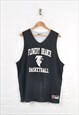 VINTAGE NIKE BASKETBALL VEST JERSEY FLOWER RANCH WHITE XL