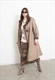 VINTAGE 90S FAUX FUR LINING TRENCH COAT