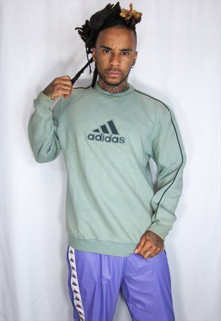 ADIDAS EMBROIDED VINTAGE SWEATER