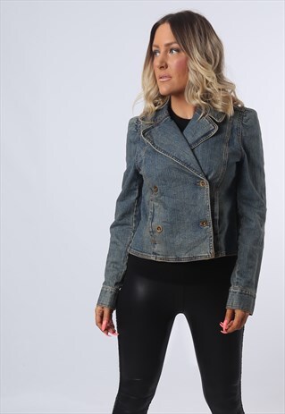 LEVIS DENIM JACKET FITTED UK 10 (BXL)