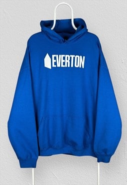 Everton Football Hoodie Blue Pullover Official Mens XXL