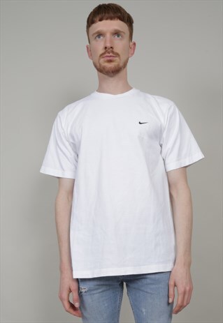 VINTAGE 90'S NIKE SWOOSH LOGO WHITE T-SHIRT