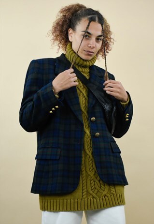 VINTAGE PENDLETON TARTAN PURE WOOL BLAZER JACKET