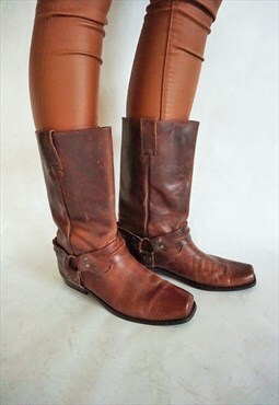 mens vintage leather boots uk