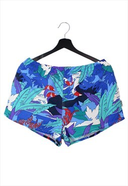 vintage PUMA shorts 80s 90s tropical jungle beach M L 36"