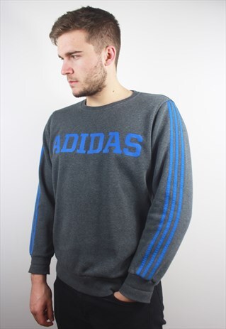 90'S RETRO GREY SPELL-OUT SWEATSHIRT