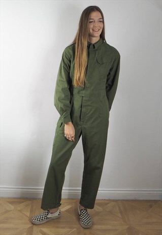 VINTAGE KHAKI ARMY BOILERSUIT 02
