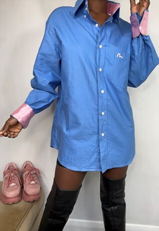 BLUE & PINK EVISU SHIRT