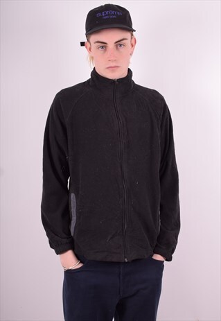 STARTER MENS VINTAGE FLEECE JUMPER MEDIUM BLACK 90'S