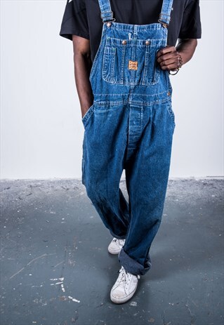 VINTAGE BLUE DENIM DUNGAREES