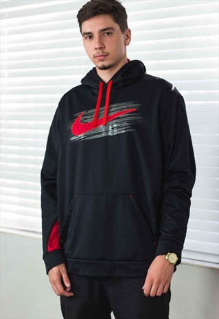 VINTAGE NIKE HOODIE SWEATSHIRT LOGO 90S XXL 19.2