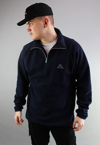 KAPPA 1/4 ZIP NAVY FLEECE