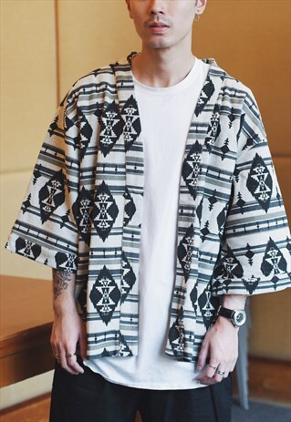 PATTERNED KIMONO JACKET