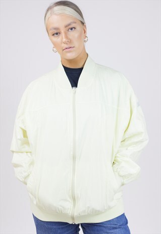 VINTAGE ADIDAS 90'S YELLOW LIGHT BOMBER JACKET