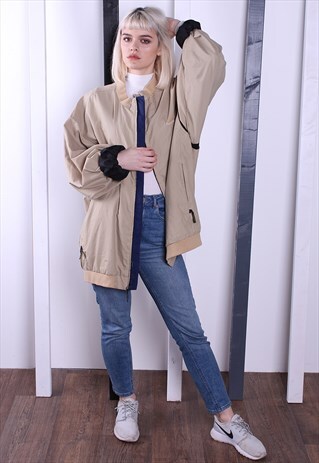VINTAGE 90S SHELL JACKET/WINDBREAKER. UNISEX SPORTSWEAR.