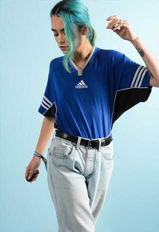 VINTAGE ADIDAS BLUE T-SHIRT