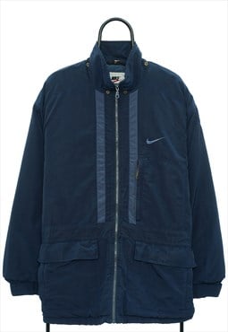 Vintage Nike 90s Navy Coat Mens