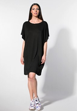 Black Oversized t shirt/ top/ maxi tunic/ Dress/ tunic dress