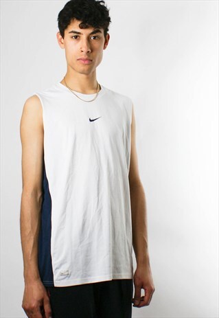 VINTAGE NIKE SPORTS LOGO T-SHIRT, SLEEVELESS