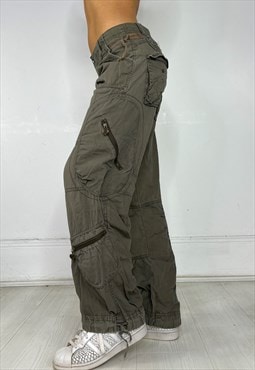 Vintage Y2k Golddigga Cargo Pants Lightweight Low Rise