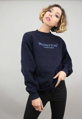 VINTAGE 90S OVERSIZED BENETTON SWEATER SWEATSHIRT