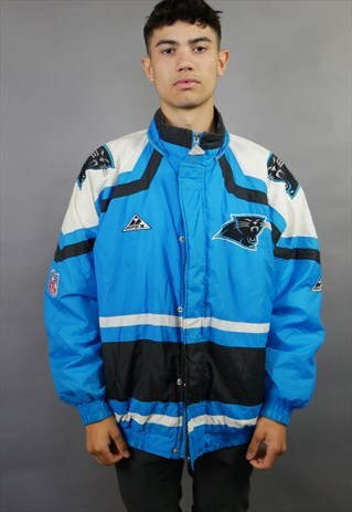 BLUE & WHITE NFL PANTHERS JACKET COAT