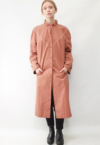 VINTAGE 80' BEAUTIFUL CLASSIC CUTE PASTEL PINK LIGHT COAT