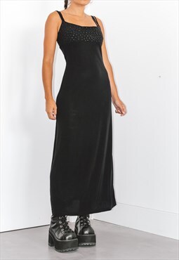90s Sequin Formal Black dress 