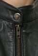 80S BLACK LEATHER MOTORCYCLE LEATHER VEST SIZE SMALL 4717