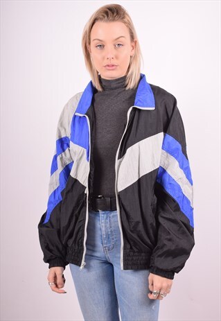 WOMENS VINTAGE TRACKSUIT TOP JACKET MEDIUM MULTI 90S